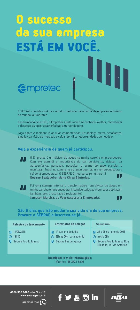 O Empretec Trabalha Dez Características Do Comportamento Empreendedor ...